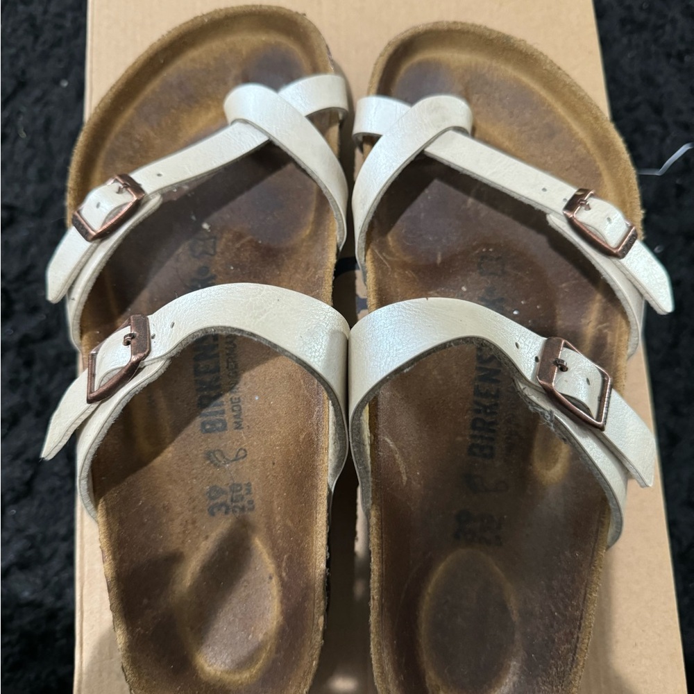 Ivory Birkenstock Sandals
